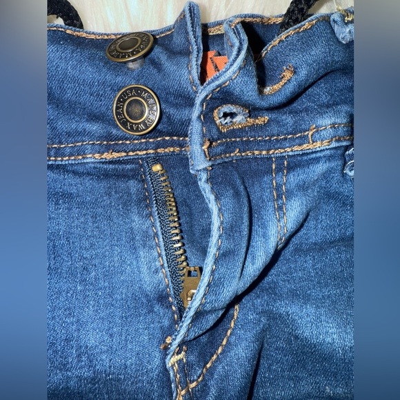 Wax Jean Butt I Love You Womens Blue Jean Stretch Drawstring Shorts Size Small - Picture 3 of 12